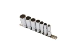 Laser 6194 7pc Whitworth Deep Socket Set 12pt 3/8" Drive