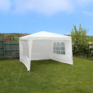 Charles Bentley 3m x 3m Gazebo/Tent Awning Wedding/Party Tent Showerproof White