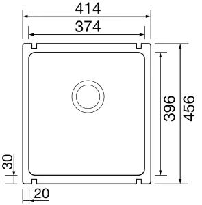 Clearwater Avola Ceramic Black Satin Kitchen Sink Single Bowl Undermount - AVOU375BL + Waste Kit