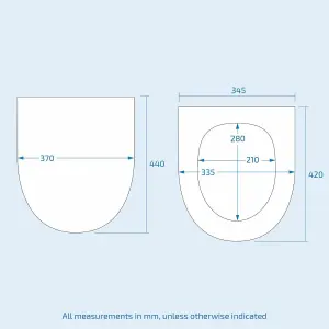 Nes Home PP Soft Close Toilet Seat Classic White