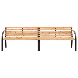 Berkfield Twin Garden Bench 241 cm Chinese Fir Wood