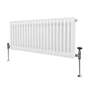 Traditional 2 Column Radiator - 300 x 1012 mm - White