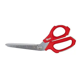 Milwaukee Jobsite Offset Scissors Large Handle Holes All Metal Core 4932479410