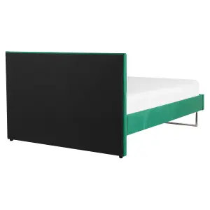 Velvet EU King Size Bed Green BELLOU