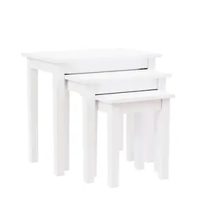 Analynn 3 Piece Nest of Tables White / White