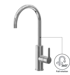 GoodHome Zanthe Stainless steel effect Kitchen Side lever Tap