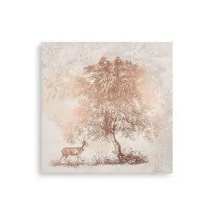 Enchanted Woodland Metallic Printed Canvas Floral Wall Art