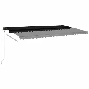 Berkfield Freestanding Manual Retractable Awning 600x350 cm Anthracite