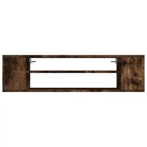 Berkfield Hanging TV Cabinet Smoked Oak 100x30x26.5 cm Engineered Wood