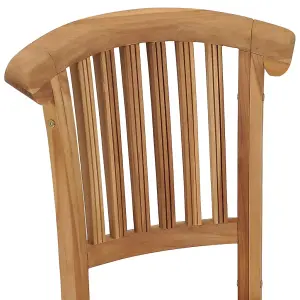 Berkfield Garden Chairs 2 pcs Solid Teak Wood