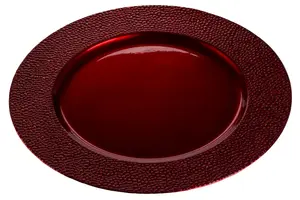 Maison by Premier Paxton Red Pebble Effect Charger Plate