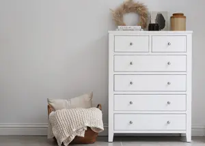 Brooklyn White 2 Over 4 Chest of Drawers