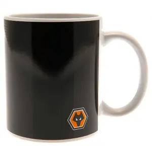 Wolverhampton Wanderers FC Half Tone Mug White/Yellow/Black (One Size)