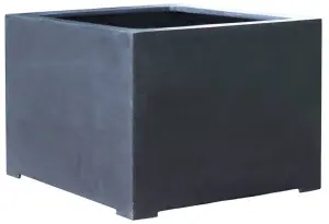 Primrose Titanic Black Poly-Terrazzo Cube Planter 85cm