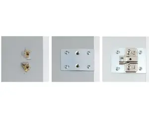 Charles Watson Hinge Repair Plates Cabinet Fixing Kit Kitchen Door Bracket Mount and Screws Pair