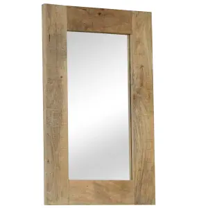 Berkfield Mirror Solid Mango Wood 50x80 cm