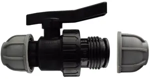 mdpe water pipe plumbing fittings-compression flow control valves for drinking water/irrigation supply   20mm