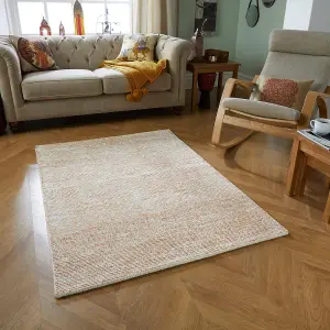 Handmade Luxurious Easy to Clean ModernOrange Wool Dotted Rug for Living Room & Bedroom-80cm X 150cm