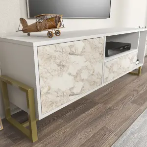 Decorotika - Utopia TV Stand TV Unit TV Cabinet with Shelves and One Cabinet