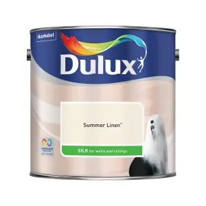 Dulux Walls & ceilings Summer linen Silk Emulsion paint, 2.5L