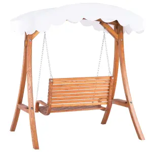 Patio Swing ANDRIA Wood Dark Wood