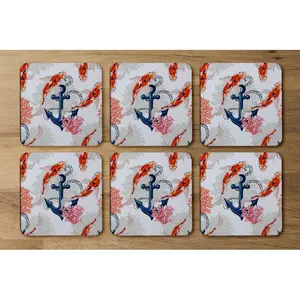 Square 6 Piece Coaster Set (Set of 6)