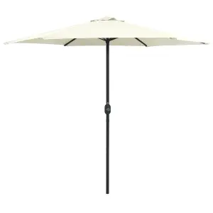 Berkfield Outdoor Parasol with Aluminium Pole 270x246 cm Sand White