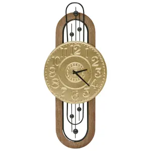 Wall Clock NOBELIUM Metal Gold