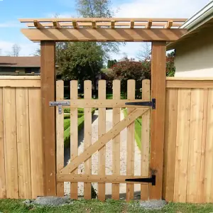 Vintage Wooden Garden Fence Gate with Latch H 90 cm x W 90 cm