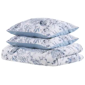 Duvet Cover Set BALLARD 155 x 220 cm Cotton Sateen Blue