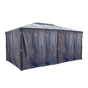 Palram 4/5K Grey Gazebo curtain, Pack of 4 (L)2170mm (W)4650mm