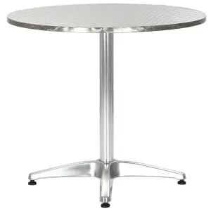 Berkfield Garden Table Silver 80x70 cm Aluminium