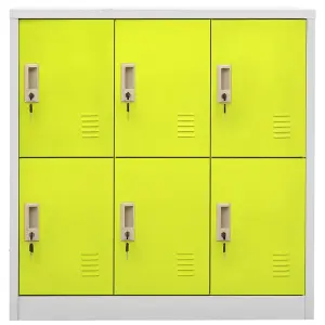 Berkfield Locker Cabinets 2 pcs Light Grey and Green 90x45x92.5 cm Steel