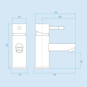 Nes Home Remy Basin Mono Mixer Tap & Basin Waste Chrome