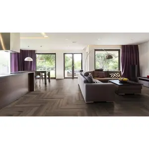 Herri Ferrara Oak D3860 Brown Herringbone Effect 8mm Thick Laminate Flooring For Home (All Rooms) 1.238 m²Per Pack