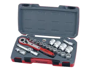 Teng T1221 Socket Set of 21 Metric 1/2in Drive