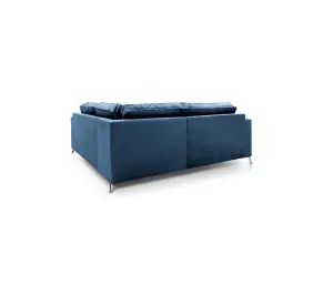 Ferguson Corner Sofa Dark Blue Velvet