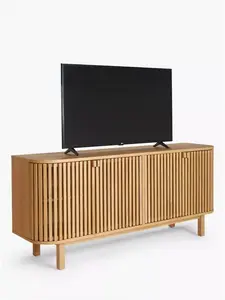 John Lewis Slatted TV Stand Sideboard For Tvs Up To 60", Oak