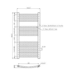 Rinse Curved Bathroom Heated Towel Rail Warmer Radiator Central Heating Chrome - 900x450mm