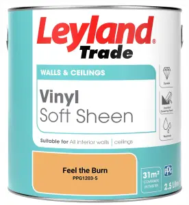 Leyland Trade Vinyl Soft Sheen Walls & Ceilings Emulsion Paint Feel the Burn (PPG1203-5) - 2.5L