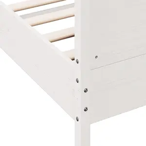 Berkfield Bed Frame without Mattress White 200x200 cm Solid Wood Pine