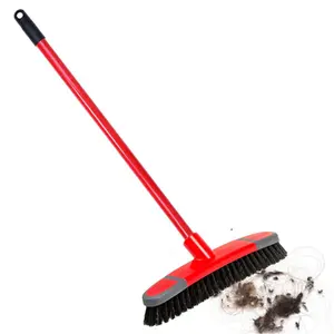 1x Long Handle Stiff  Sweeping Broom Ideal For Hard Floors