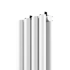 VURTU2 Designer Vertical Double Panel Radiator, 1600(H) x 240(W), White, 613630