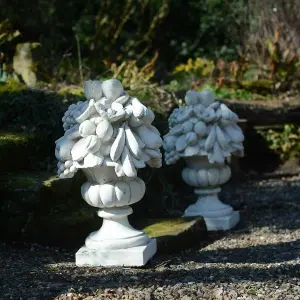 Pair Of Large Fruit Vase Pillar Tops