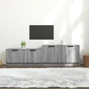 Berkfield TV Cabinet Grey Sonoma 158.5x36x45 cm Engineered Wood