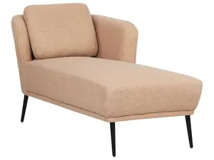 Left Hand Boucle Chaise Lounge Beige ARTHEZE