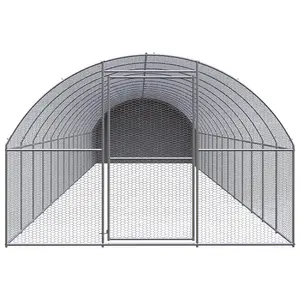 Outdoor Chicken Coop 3x16x2 m Galvanised Steel