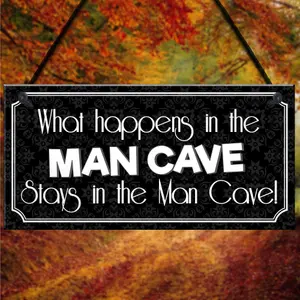 Red Ocean Vintage Man Cave Plaque Sign Novelty Gift FUNNY QUOTE - Games / Boys Room Gift Idea