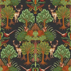 Tapestry Nordic Deer Forest Black/Multi Wallpaper