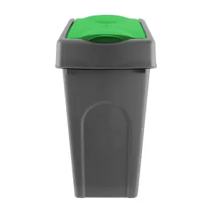 Slanted Swing Bin 50L Kitchen Home Rubbish Plastic Flap Top Lid